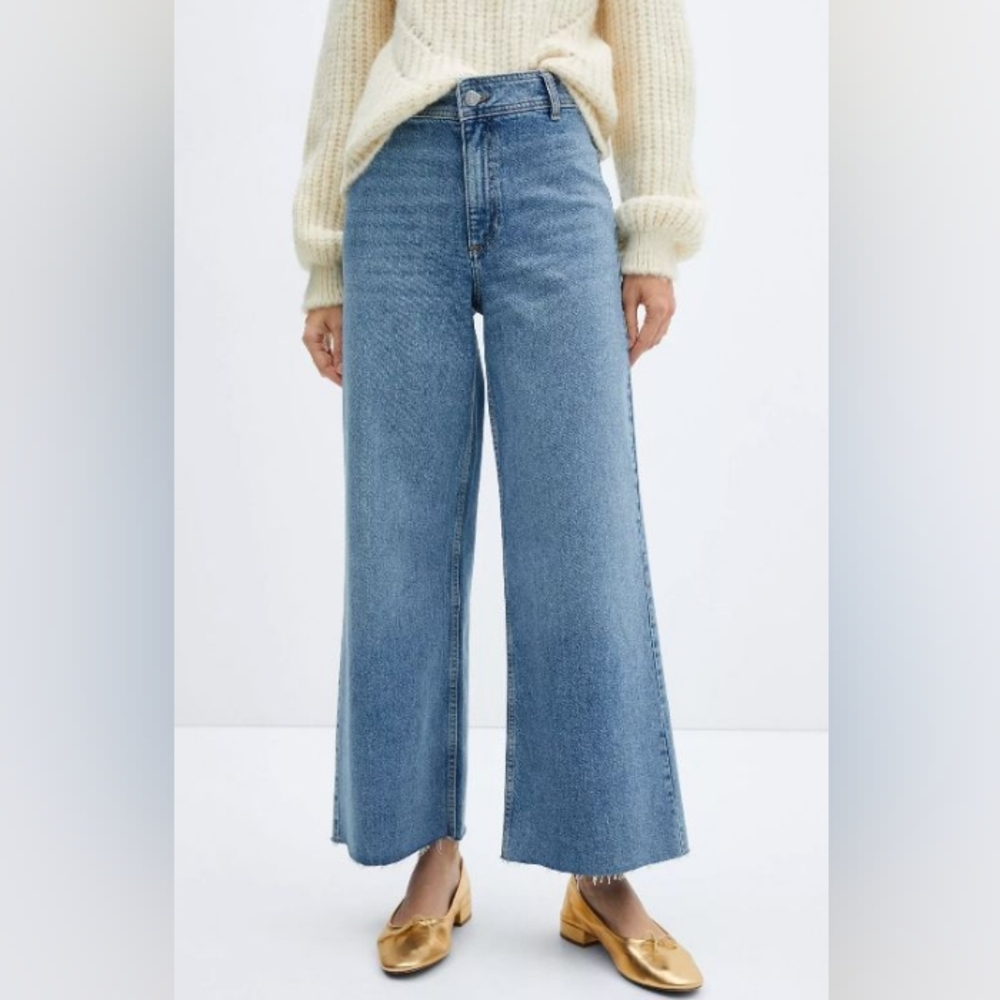 Mango Catherine Light Blue Flare Jeans Size 2 - Picture 2 of 12